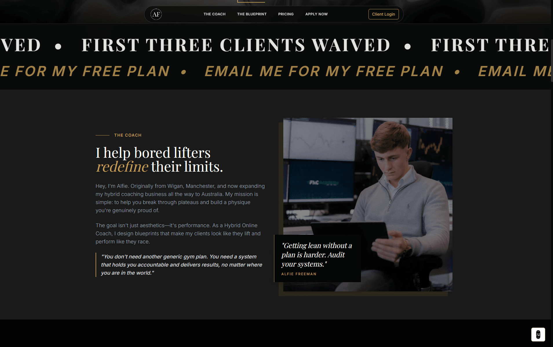 ALFIE - Personal Trainer supporting screenshot 4